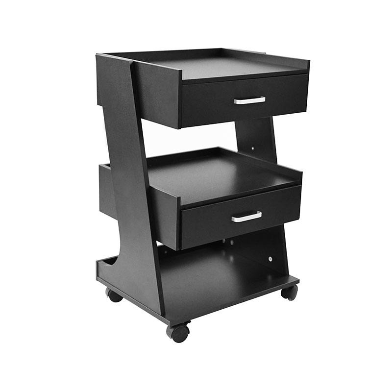 HZ2082BK / HZ2082 サロントロリーカートホイールローリングカート理髪ステーション引き出し付き