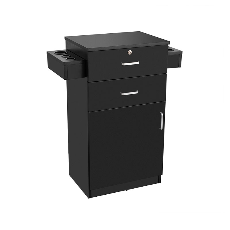 HZ2023 ヘアスタイリスト美容師用ロック付き木製サロンステーション