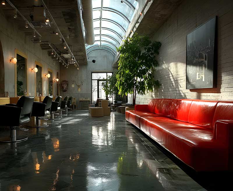 サロン待ちベンチ