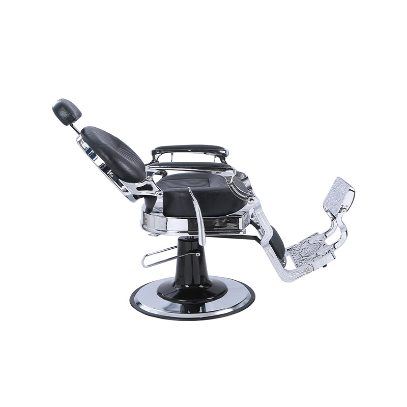 HZ8799C ブラッククラシック縦柄厚みのあるスクエアクッションリテオリクライニングチェア