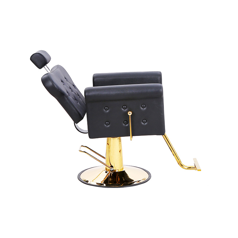 HZ88131B-GD / HZ88131B-GY / HZ88131B-LZ リクライニング背もたれ＆タフトボタン付き多目的サロンチェア、スタイリストチェア