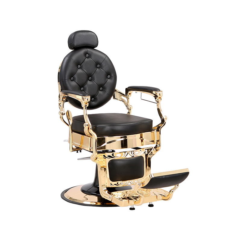 HZ8799B-K / HZ8799B-R / HZ8799G-R / HZ8799H-Z ゴールドフレームのブラックのバーバーチェア