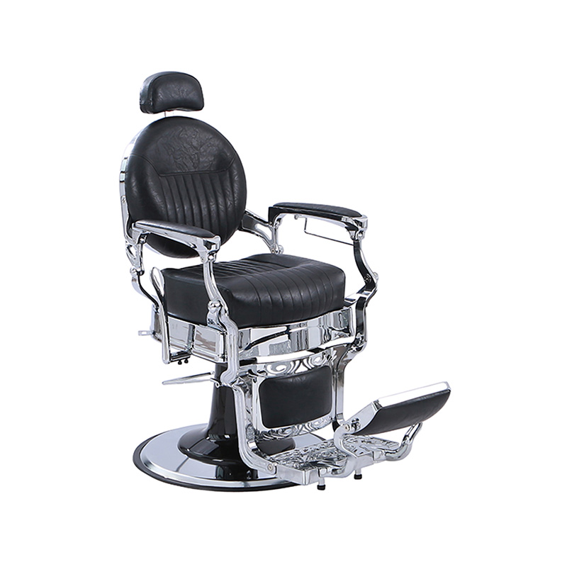 HZ8799C ブラッククラシック縦柄厚みのあるスクエアクッションリテオリクライニングチェア