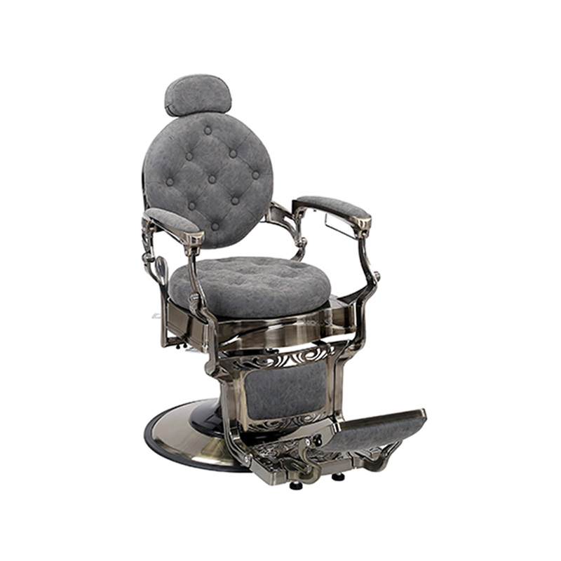 HZ8799QM グレーラウンドクッション理髪椅子